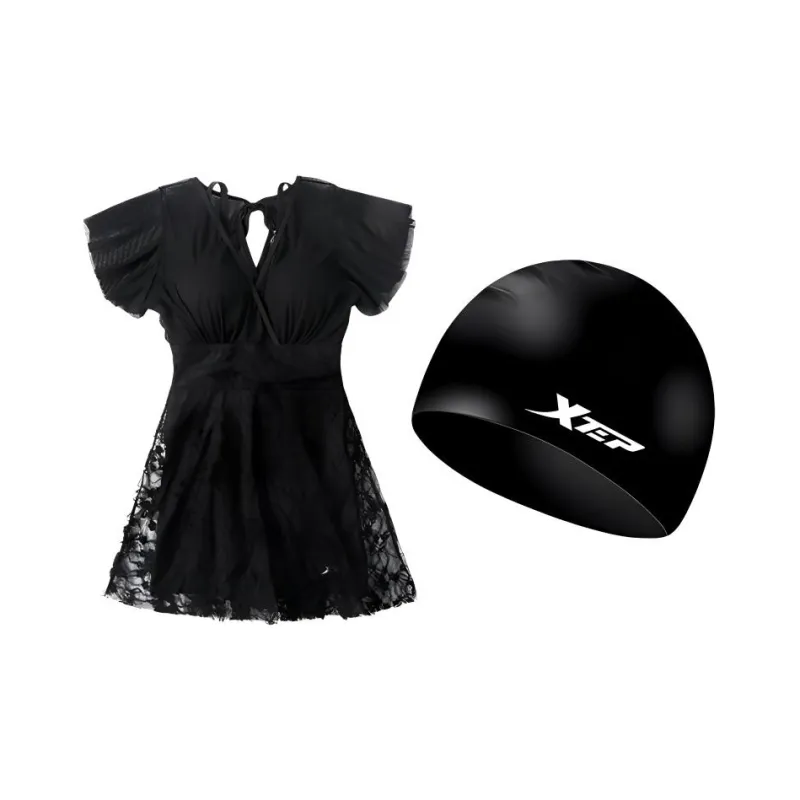 XTEP Swimming Sets Polyester, Elastane, Polyamide Beach, Hot Spring, Swimming Pool, Seaside Women's Black-0