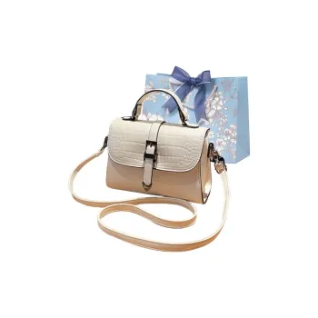 REDOO Comfortable Fabric Shoulder Bag Regular Women's White/Black/Green/Pink/Brown