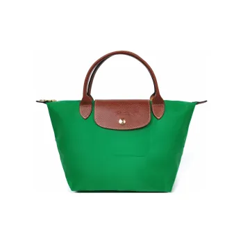 LONGCHAMP Le Pliage Polyamide Canvas With Leather Canvas Bag Dumpling Bag Handbags Small Size Women's Green