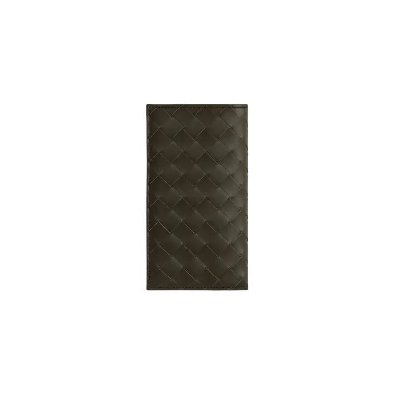 Bottega Veneta Calfskin Wallet Men's Khaki & Deep Praline-1