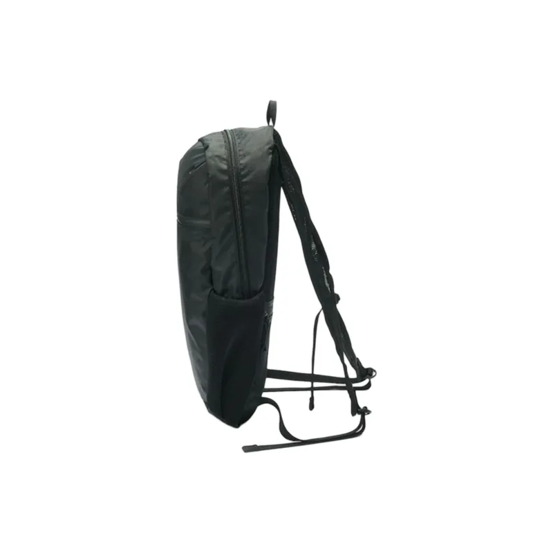 MUJI Polyester Backpack Medium Size Unisex Black/Khaki Green-1