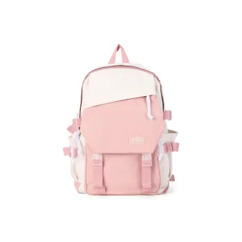Sisea Fabric Backpack Computer Backpack Travel Bag Regular Women's Pink White