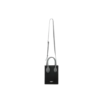 DANGEROUSPEOPLE Artificial Leather Shoulder Bag, Crossbody Bag Regular Women's Black/Light Gray