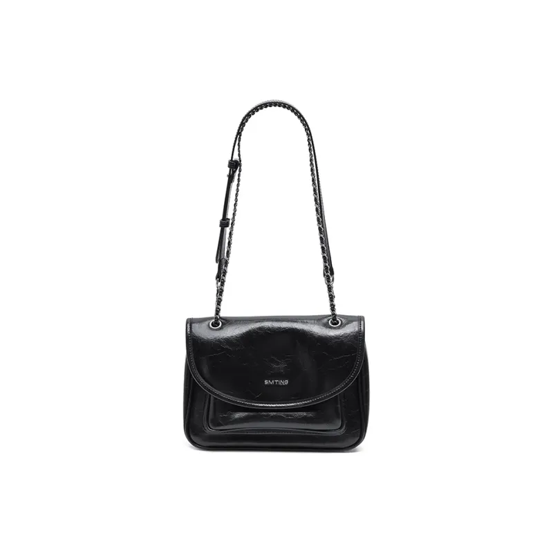 Simedin Cow Leather Small Square Bag Shoulder Bag Women's Cherry Blossom Pink/Ecru/Deep Black-12