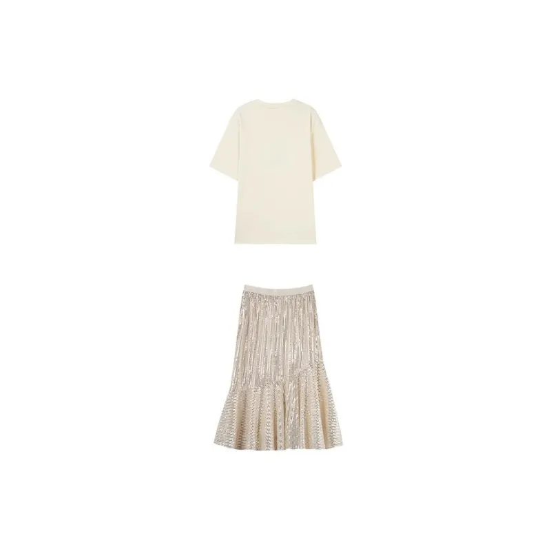 HDFULERN Skirt Set Women's Ecru-1