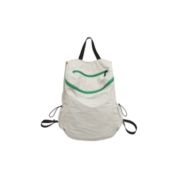 GEERDUN Nylon Backpack Unisex Black/White