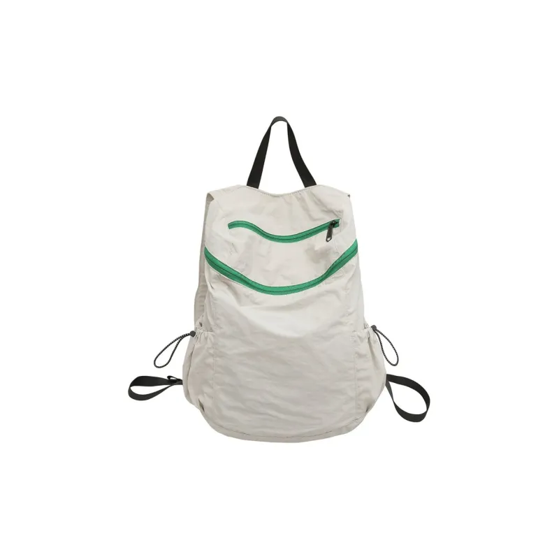 GEERDUN Nylon Backpack Unisex Black/White-2