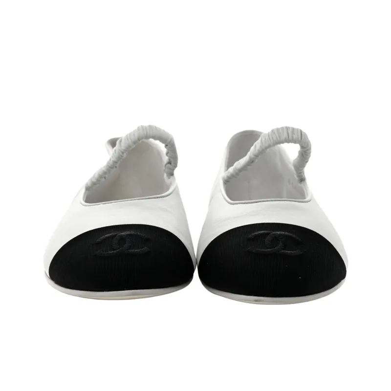 CHANEL Flat Mary Jane Shoes Women's White-2
