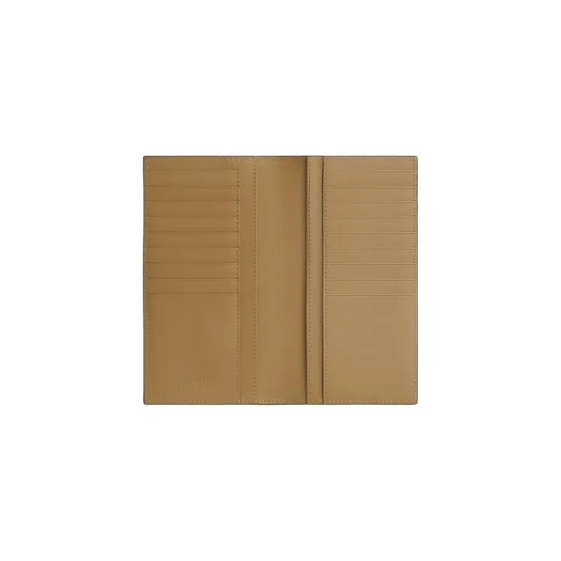 Bottega Veneta Calfskin Wallet Men's Khaki & Deep Praline-2