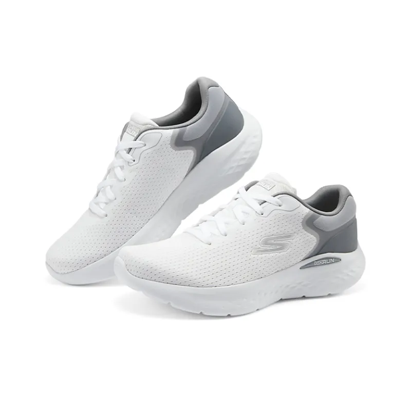Skechers GO RUN Cushioned Slip Resistant Low Top Casual Shoes Men's White Gray-1