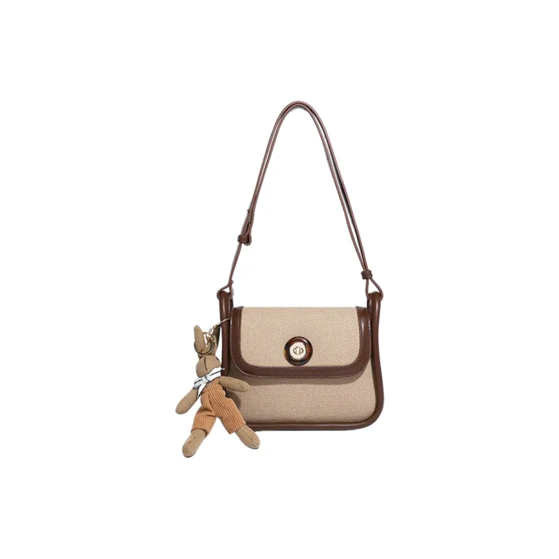 DALO PU Shoulder Bag, Crossbody Bag Women's Brown/Black-0