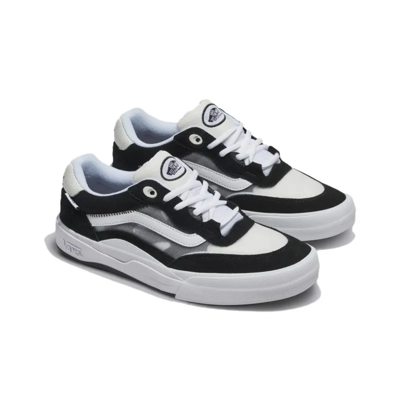 Vans Wayvee Cushioning Abrasion Resistant Breathable Low Top Skateboard Shoes Unisex Black White-2