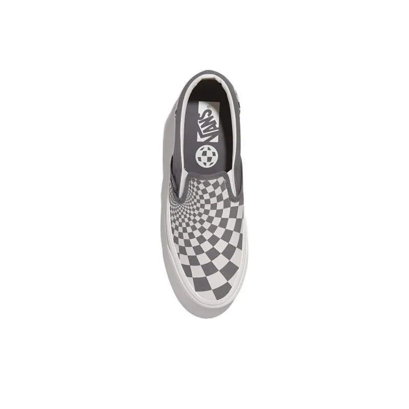 Vans Slip on Anti Slip Wear Resistant Low Top Canvas Shoes Unisex Gray-3