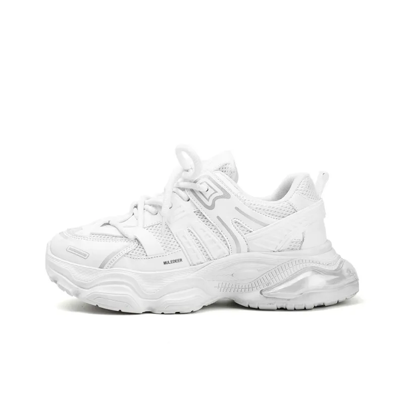 Black tailed Deer Slip Resistant, Breathable, Lightweight Low Top Chunky Sneakers Men's Gray-12