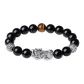Silver Obsidian Pixiu Men's Bracelet