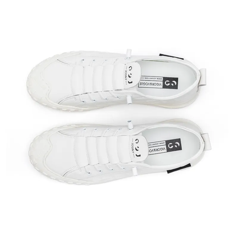 JOSINY Men's Casual Shoes Men Low Top White-3