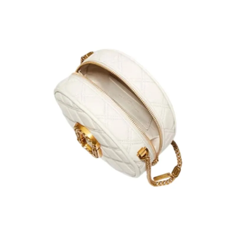 MARC JACOBS Cow Leather Crossbody Bag, Shoulder Bag Women's Beige/Black-6