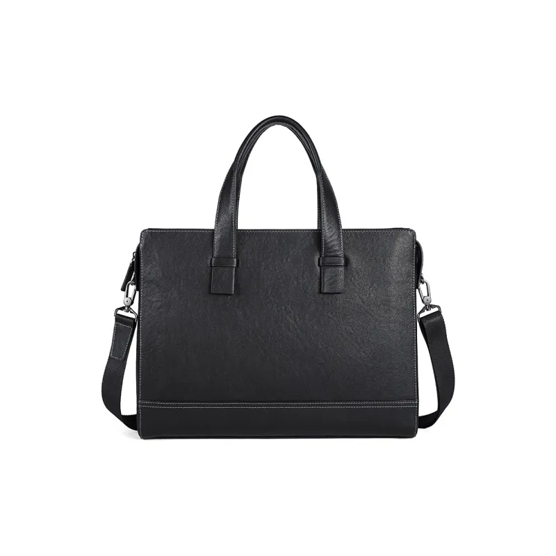 DOSRFINI Cow Leather Business Briefcase, Shoulder Bag, Crossbody Bag, Handbag Men's-0