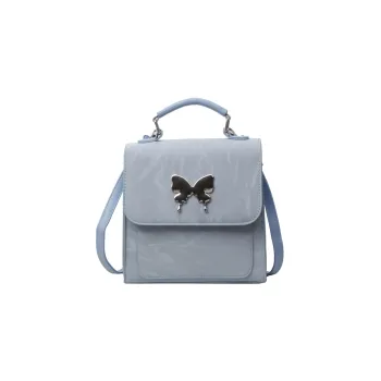 BAODIDAISHU Pu Backpack Regular Women's Blue White Pink Green Black Gray