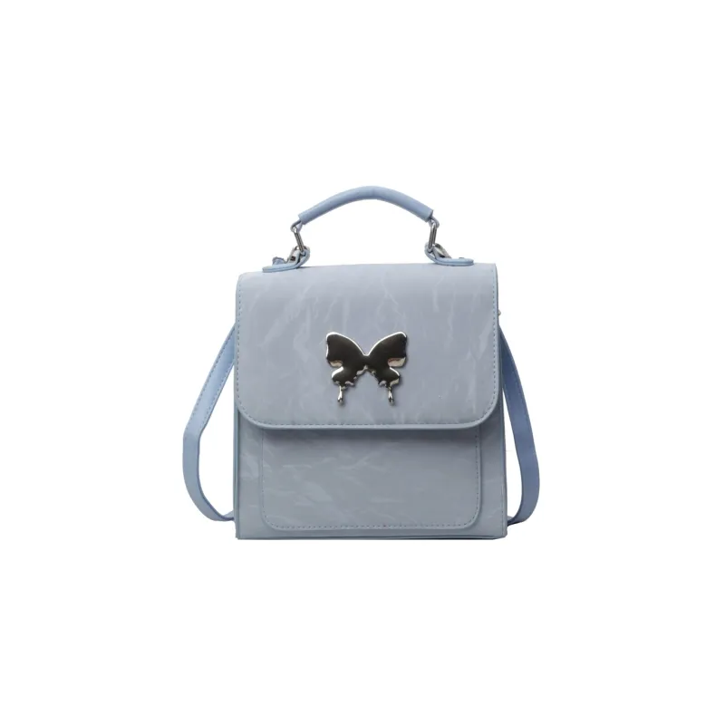 BAODIDAISHU Pu Backpack Regular Women's Blue White Pink Green Black Gray-0