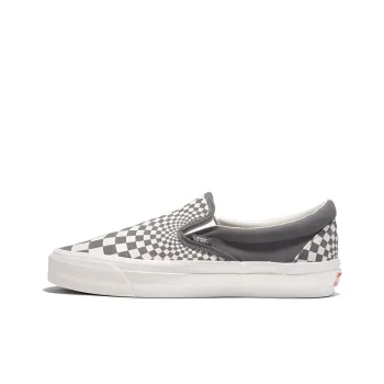 Vans Slip on Anti Slip Wear Resistant Low Top Canvas Shoes Unisex Gray