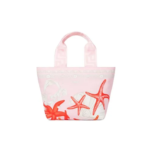 VERSACE Canvas Canvas Bag Tote Bag Shopping Bag Handbag Small Size Kids' Pink