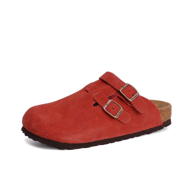 Khadgar Mules Slip on Shoes With Partial Coverage, Reversible, Birkenstock, Cork Soft Sole Closed Toe Slippers Unisex-40