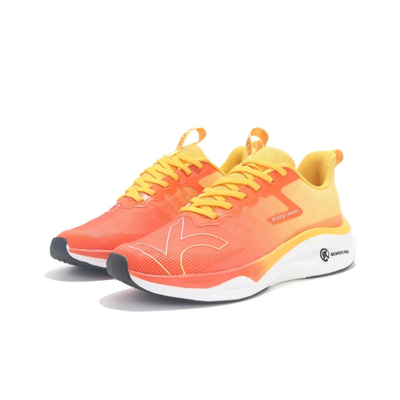KVIV Cushioning Anti Slip And Wear Resistant Breathable Coverage Low Top Running Shoes Unisex White-9