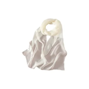 Hang Silk Road Mulberry Silk Silk Scarves Women's White