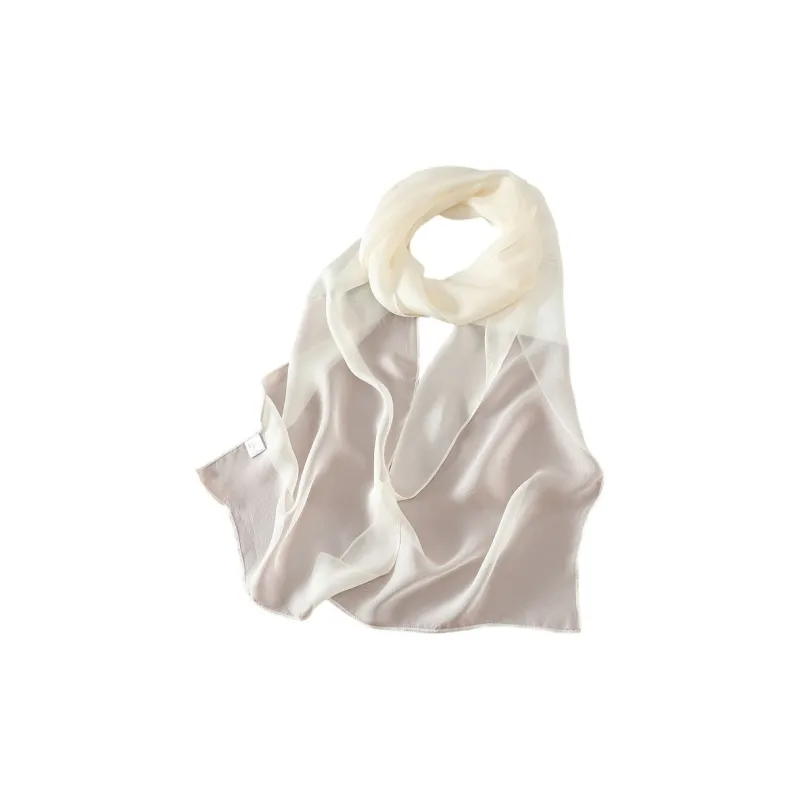Hang Silk Road Mulberry Silk Silk Scarves Women's White-0