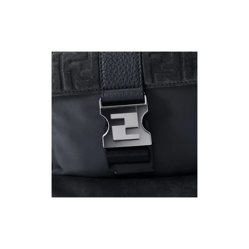 FENDI Polyamide Backpack Trumpets Men's Gray-6