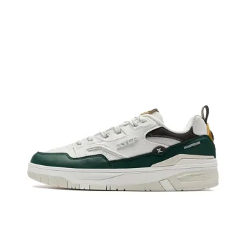XTEP New Dawn Wear-Resistant Low-Top Skateboard Shoes Men's White