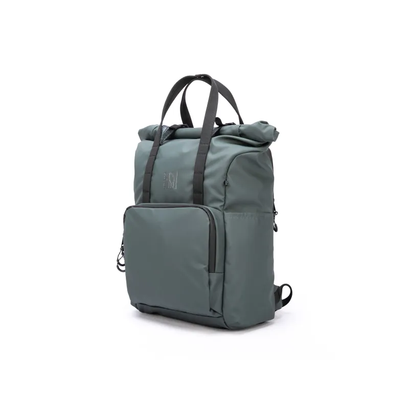 INUK Recycled Material Carry Backpack Regular Unisex Black Forest Green/Extreme Night Black-1