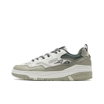 XTEP New Dawn Wear-Resistant Low-Top Skateboard Shoes Men's Green White