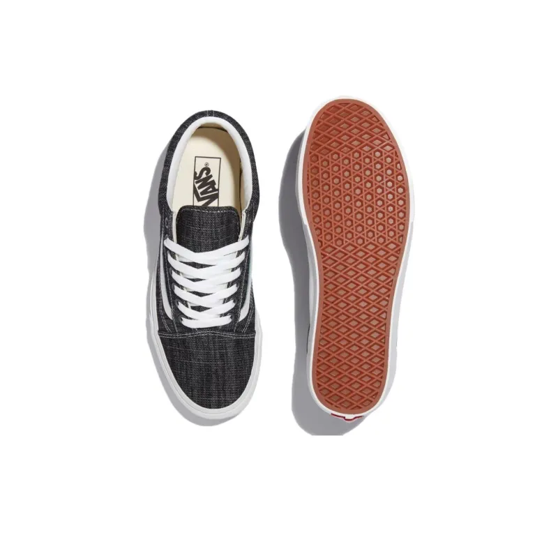 Vans Old Skool Collection Anti Slip Wear Resistant Low Top Skateboard Shoes Unisex Black-4