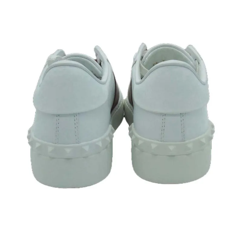 Valentino Low Top Stylish Skateboarding Shoes Women's White Brown-4