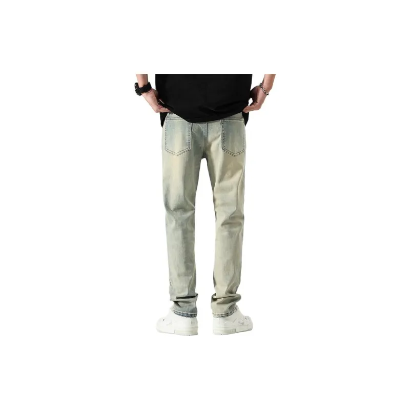【dme】 Jeans Men's Yellow Mud Dye-1