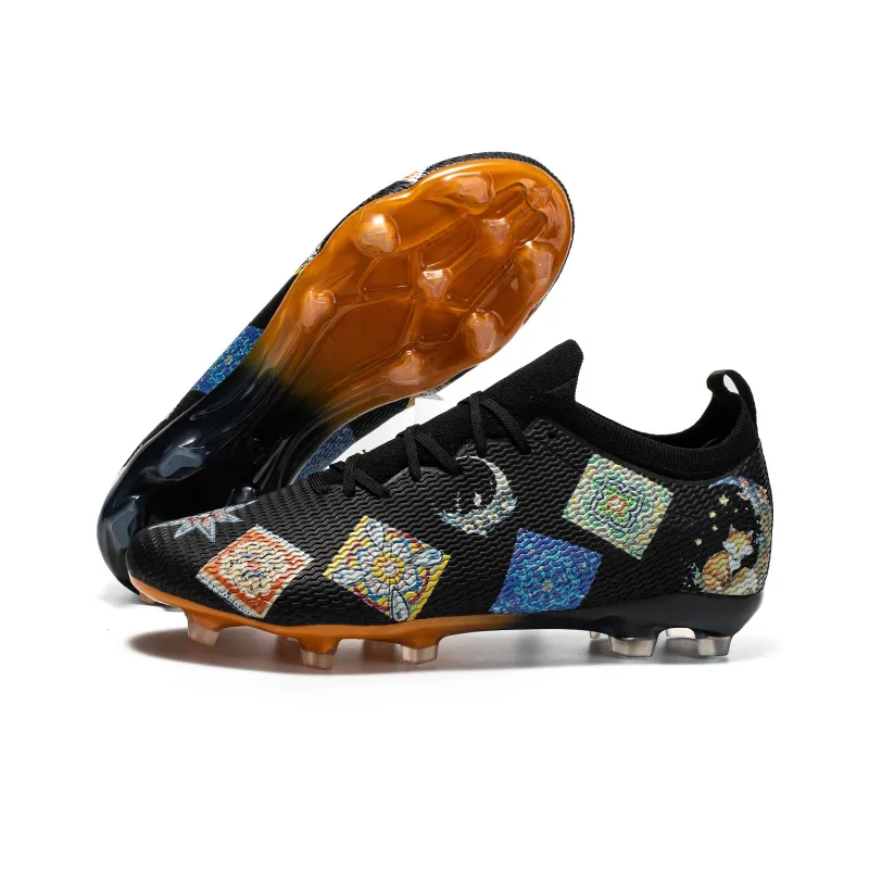 Saibi Slip Resistant, Abrasion Resistant, Waterproof Coverage Competition Training Multi Surface TF Soccer Shoes Unisex-49