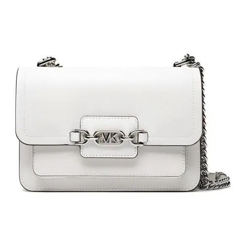 MICHAEL KORS Leather Chain Bag Small Square Bag Envelope Bag Crossbody Bag Women's White
