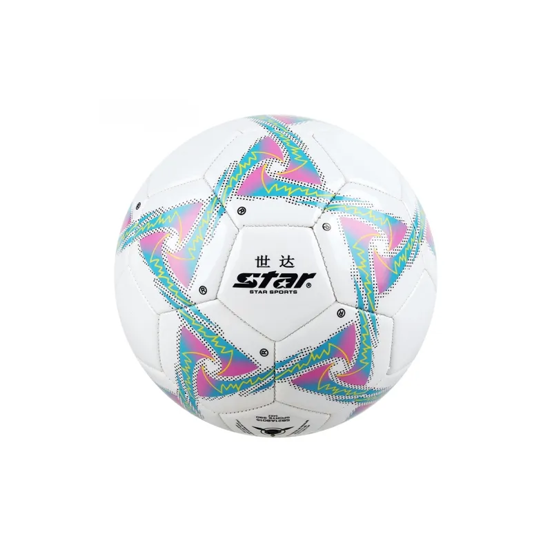 Star Size 5 Soccer PVC Machine Stitched Soccer Ball Unisex White-4