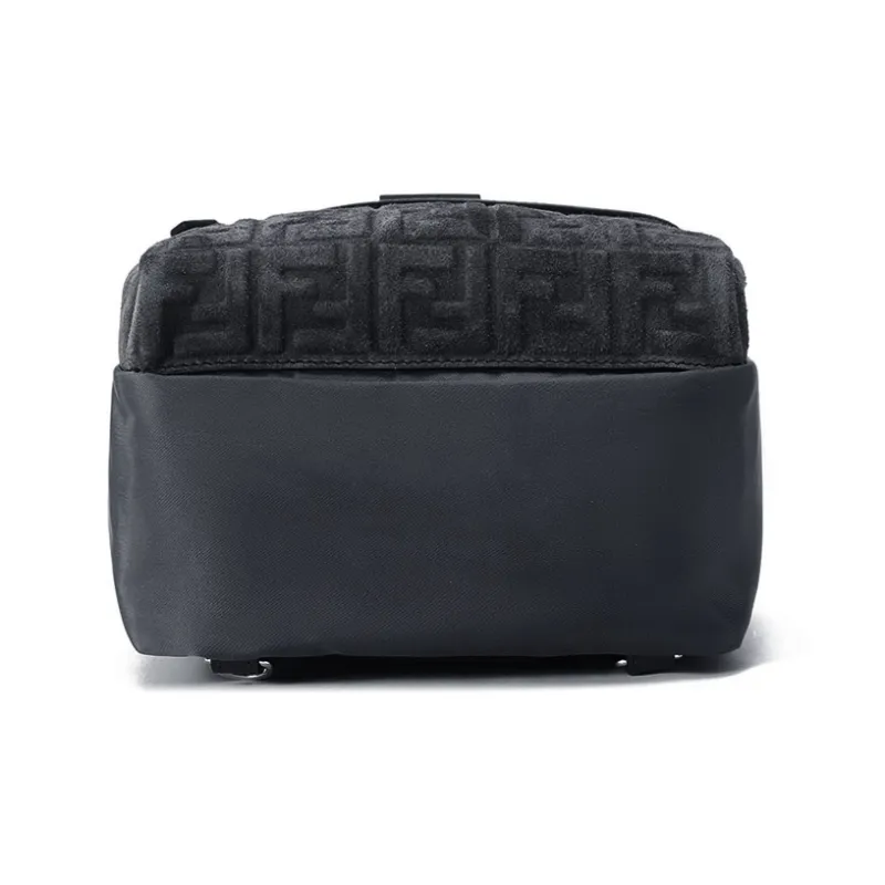 FENDI Polyamide Backpack Trumpets Men's Gray-4