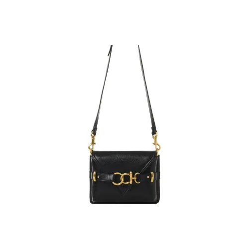 Chloe Grained Calfskin Cloak Bag Shoulder Bag Crossbody Bag Mini Women's Black