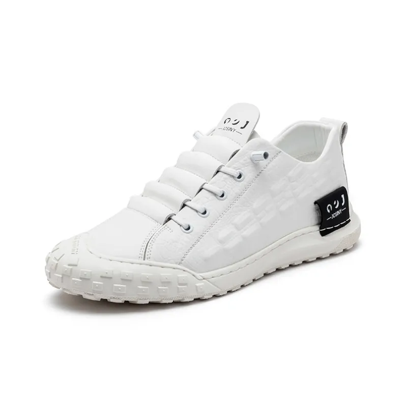 JOSINY Men's Casual Shoes Men Low Top White-1