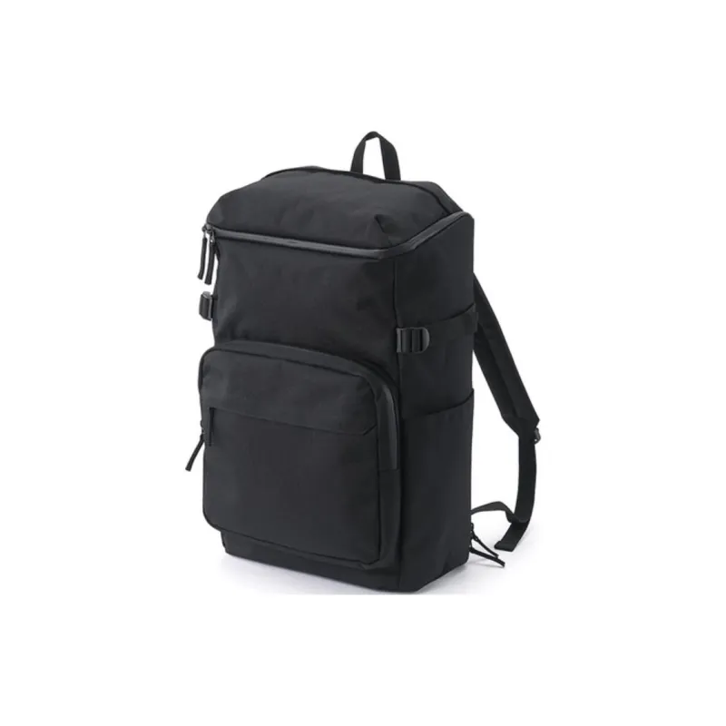 MUJI Polyamide Backpack Medium Size Unisex Black/Navy Blue-0
