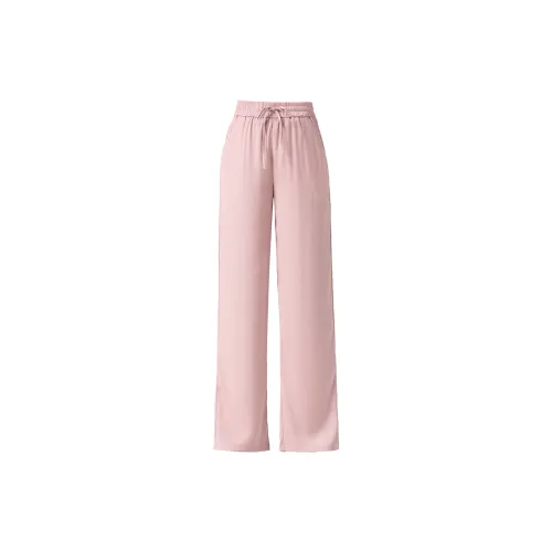 M.SUYA Casual Pants Women's Leather Pink