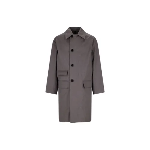 Lemaire Trench Coats Men Gray