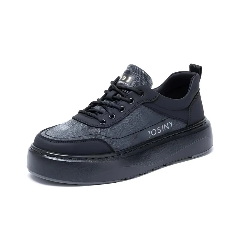 JOSINY Breathable Water-Resistant Wear-Resistant Cushioning Height Increasing Low-Top Skateboard Shoes Men's-1