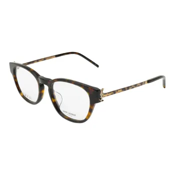SAINT LAURENT Plate Frame Irregular Shape Eyeglass Frames Women's Tortoiseshell