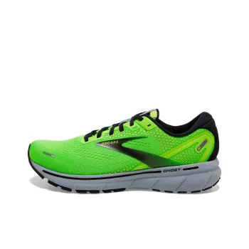Brooks Ghost 14 Wear resistant And Lightweight Low Top Running Shoes Men's Green