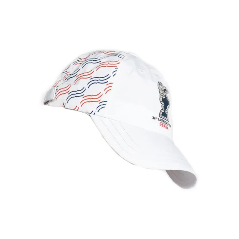 PRADA Recycled Polyester Baseball Caps Men's White-1
